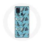 Samsung Galaxy A21S &uuml;mbris Butterfly sinine taust