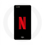 Huawei P8 Lite Netflixi logo &uuml;mbris punasel mustal taustal
