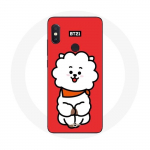 Xiaomi Redmi Note 5 Pro BTS Bangtan Boys BT21 RJ Jin punase taustaga &uuml;mbris