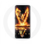 &Uuml;mbris Samsung Galaxy A8 Plus Vikings Series 6. hooaja logo V tulem&otilde;&otilde;ga mustal taustal