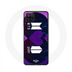 &Uuml;mbris Samsung Galaxy A12 Bangtan Sonyeondan BTS logo ja ARMY logo I Purple You jaoks