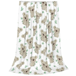 K&auml;sitsi joonistatud armsad koaala tekid korallifliisist pehme kevad-s&uuml;gis Austraalia pehme tekk voodikontori voodipesu jaoks 75x100cm 30x40in