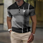 Meeste suvine l&uuml;hikeste varrukatega mood Slim Fit sportlik l&uuml;hikeste varrukatega polos&auml;rk. S
