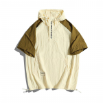 Suvine kapuutsiga l&uuml;hikeste varrukatega T-s&auml;rk poistele, suur lahtine j&auml;&auml;siidist kiirelt kuivav poolvarrukas T Plus Fat Plus plusssuuruses top 8XL must