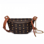 Naiste &otilde;lakott Nahast Crossbody kott Tr&uuml;kitud naiste rinnakott helepruun v&auml;rv