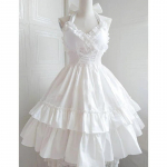 Lolita kleit naiste klassikaline elegantne libisemiskleit Lolita gooti kleit Vintage libisemiskleit &uuml;hev&auml;rviline printsesskleit one size valge
