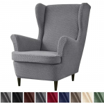 Jacquard Wingback tooli katted Stretch Wing tugitooli kate koos istmepadja &uuml;mbrisega Elastsed diivanikatted &Uuml;hev&auml;rvilised diivanikate