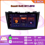 Juhtmevaba autoraadio Carplay Suzuki Swiftile 2011-2015 Android multimeedia videopleier GPS navigatsioon WIFI 4+64GB 2+32GB black