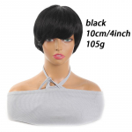 Must l&uuml;hike sirge parukas t&uuml;drukutele S&uuml;nteetiline l&uuml;hike sirge parukas igap&auml;evaseks kandmiseks loomulik ja mugav