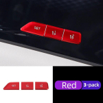 For Kia Carnival Sedona KA4   Stainless steel Car Seat Adjustment Sequin Sticker Cover Interior Accessories punane