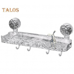 Vannitoa konksudega hoiurest L&auml;bipaistev seinale kinnitatav stantsivaba isekleepuv Suurep&auml;rane koormustaluv libisemisvastane kosmeetiline hambapasta valamu Oaganizer Square puhas