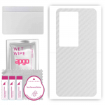 apgo Protective Skin Sticker for the back compatible with Vivo IQOO 11 5G, Wrap Film, Foil, Vinyl - Pattern Transparent Carbon