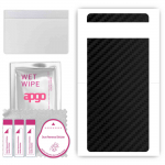 apgo Protective Skin Sticker for the back compatible with Google Pixel 6a, Wrap Film, Foil, Vinyl - Pattern Carbon Black