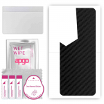 apgo Protective Skin Sticker for the back compatible with Tecno Pova 4 Pro, Wrap Film, Foil, Vinyl - Pattern Carbon Black