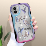 Armas koomiksimustriga kreemja tekstuuriga korpus, lainelise servaga pehme silikoonkaanega telefoni&uuml;mbris Xiaomi Redmi jaoks Redmi 10 valge