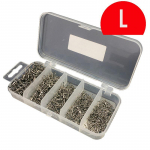 210/95 tk Tugev roostevaba kalap&uuml;&uuml;gi veerev p&ouml;&ouml;rlev konnektor kalap&uuml;&uuml;giriistade komplekt, haakekonksud, peibutuskonksud, merekivide kinnitusvahendid 210Pcs/box