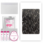 apgo Protective Skin Sticker for the back compatible with Teclast A10S, Wrap Film, Foil, Vinyl - Pattern Carbon Black Pixel