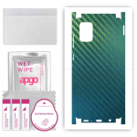 apgo Protective Skin Sticker for the back+sides compatible with Samsung Galaxy A71, Full Wrap Film, Foil, Vinyl - Pattern Carbon Chameleon CAKA1