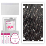 apgo Protective Skin Sticker for the back+sides compatible with Apple iPhone 6 Plus, Full Wrap Film, Foil, Vinyl - Pattern Carbon Black Pixel