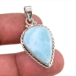 Natural Republic Larimar v&auml;&auml;riskivi k&auml;sitsi valmistatud 925 prooviga h&otilde;bedast ripats 1,50 H5K57 white