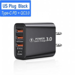 60 W USB laadija kiirlaadimine mobiiltelefoni laadimisadapter Quick Charge 3.0 seinalaadija adapter iPhone'i jaoks Samsung Xiaomi Huawei US must