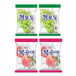 Korea rohelise viinamarja kommid 153 g / virsikukommid 153 g / Korea suupisted / kommid 2packs + 2packs