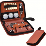 Golf Accessory Pouch Golf Gifts for Men and Women, Golf Accessories Set can Store Golf Balls, Rangefinder, Golf Tees, Brush,  Scorer, Golf Ball Clamp pruun