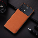 &uuml;mbris POCO F6 Pro coque kerge vastupidav ja lihtne tekstiilnahast kate poco f6 &uuml;mbrisele funda POCO F6 Pro oranž