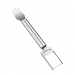 Arbuusil&otilde;ikur Melonit&ouml;&ouml;riist Roostevabast terasest 2-&uuml;hes disainiga puuviljal&otilde;ikur koos tuuleveski viilutajaga kaasaskantav kuubikul&otilde;ikuri kahvel A