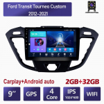 Android Ford Transit Tourneo Custom 2012-2021 jaoks Auto Carplay Multimeediam&auml;ngija DSP IPS Video WIFI Bluetooth GPS Navigatsioon 4+64GB 2+32GB