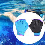 1 paar professionaalseid ujumis- ja aerukindaid, uim sukeldumise ja surfitreeningu jaoks Blue 18.5cmx20cm