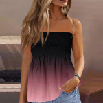 Naiste topid, armas seksikas &otilde;lavaba mustriga varrukateta T-s&auml;rk L sinine