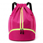 Pingutusn&ouml;&ouml;riga j&otilde;usaalikott Jalgpalli korvpalli korraldaja eraldi kingakambriga, suure mahutavusega veekindla disainiga pingutusn&ouml;&ouml;riga seljakott roosa punane v&auml;rv