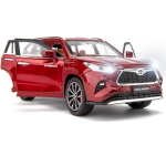 1/24 m&otilde;&otilde;tkavaga Toyota Highlanderi mudelauto, tsingisulamist tagasit&otilde;mmatav m&auml;nguauto heli ja valgusega lastele, poisile t&uuml;drukule kingitus 1/24-Size:21*8*7.5cm punane
