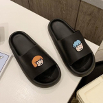 Suvised naiste paksud pehmed sussid, armsad armastajate majasussid, vaba aja veetmise meeste ja naiste unisex sisejalatsid, vannitoa libisemiskindlad sussid 40-41 must