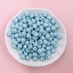 100 tk 5,5 * 6mm Fashion Macaron Color Polyhedral lihvitud ovaalsed helmed ripatsid DIY K&otilde;rvar&otilde;ngad K&auml;ev&otilde;ru Ehete valmistamise Aksessuaarid helesinine v&auml;rv