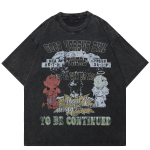 T&auml;navar&otilde;ivad Funny Graphic T-s&auml;rk Puuvillane Pestud Must Ts&auml;rk Unisex Topid Tees Suvine l&uuml;hikeste varrukatega T-s&auml;rk S must