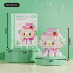 Peoloom Micro Diamond Ehitusklotsid Loovad harivad m&auml;nguasjad t&uuml;drukutele 6/7/8/10 aastased kingitused Little mouse-247Pcs