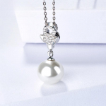 S925 h&otilde;bedast leopardipeast p&auml;rlikest p&auml;rliripats teemandiga varjatud isikup&auml;ra moe rippuvad sterlingh&otilde;bedast ehted 925