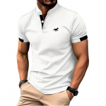 Logo Prindi Meeste suvine l&uuml;hikeste varrukatega n&ouml;&ouml;biga polos&auml;rk Meeste Slim Fit golfipolos&auml;rk, krae polos&auml;rk XL
