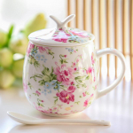 Bone China kohvitassi lusikakomplekt 400 ml Luksuslik keraamiline kruus Tippkvaliteediga portselanist teetass kohviku pidujoogid 400ml