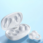 Juhtmeta k&otilde;rvasisesed spordik&otilde;rvaklapid k&otilde;rvaklambri disaini, puutetundliku juhtimise, integreeritud mikrofoni, pika aku t&ouml;&ouml;ea, &uuml;lit&auml;pse heli ja laadimis&uuml;mbrisega valge