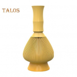 Silikoonist Matcha vispliga toiduainete segisti Matcha rohelise tee pulbri jaoks, vastupidav kuumuskindel t&ouml;&ouml;riist koos alusega kollane