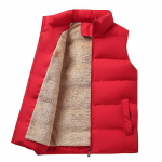 Meeste vest Lambswool jakk Meeste S&uuml;gis Soe Varrukateta Jakid Mees Talv Vabaaja Paks Vest Pluss-Suuruses Meeste R&otilde;ivad L punane