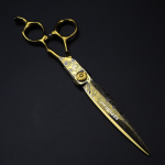 Professionaalsed Kuld Jp440C Tippteras 7 '' Damaskuse Mustriga Juuksek&auml;&auml;rid Juuksel&otilde;ikus H&otilde;rendusk&auml;&auml;rid Juuksuri K&auml;&auml;rid