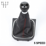 5/6 Speed ​​Stick k&auml;iguvahetusnupp nahast pakiruumi kaelusega Volkswagen VW Golf 5 V 6 VI MK5 MK6 Jetta 2005-2014 auto stiimul