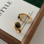 Retro Tiger's Eye Stone k&otilde;rvaklamber Kerge Luksuslik Elegantne Peen mitmek&uuml;lgsed K&otilde;rvar&otilde;ngad Ni&scaron;i-Isikup&auml;ra Lihtsad Maillardi K&otilde;rvar&otilde;ngad kuld