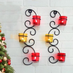 Komplektis 2 seinalambi, klaastassidega metallist seinalamp koju