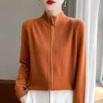 Naiste ka&scaron;miirkardigan Qinghe ka&scaron;miir 30% ka&scaron;miir 70% vill s&uuml;gis-talvine ka&scaron;miirkardigan pehme ja soe XXL oranž