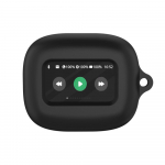 JBL LIVE BEAM 3 k&otilde;rvaklappide &uuml;mbrisele silikoonist Bluetooth k&otilde;rvaklappide kaitsekate V&auml;rviline pestav laadimiskarbi &uuml;mbris koos konksuga must